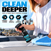 deep clean action shot